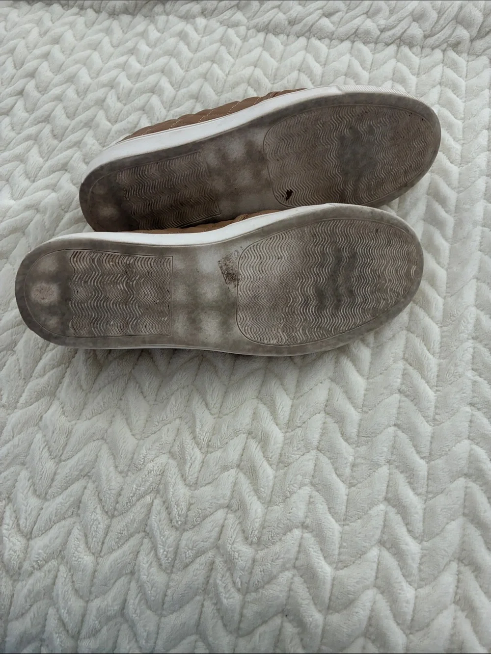 Steve Madden Quilted Slip-On Sneakers in Tan